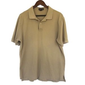 Lands' End Polo Shirt Men's Large Traditional Fit Tan